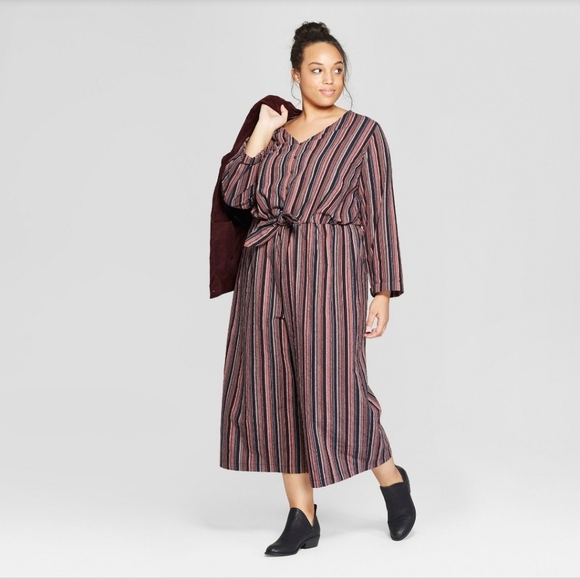 Universal Thread Pants - UNIVERSAL THREAD Striped Tie Front Jumpsuit